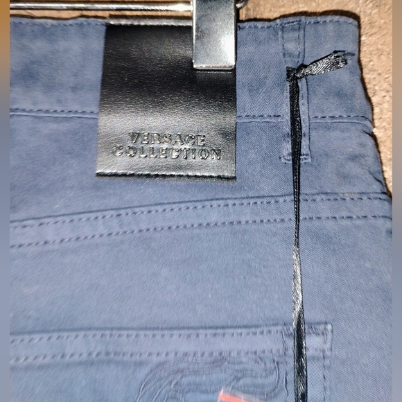 NWT Versace Collection "Trend" Mens Blue Pants Size 34 Straight Leg - Picture 6 of 11